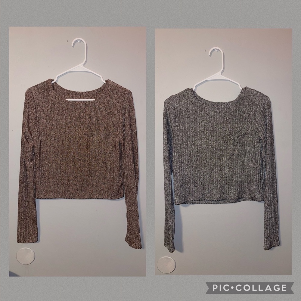 Grey/ brown long sleeves bundle